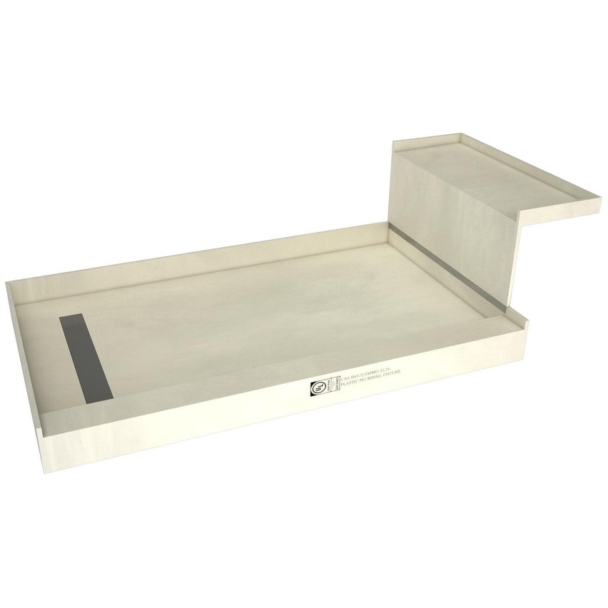 Tile Redi RT3248LSRB32KIT Base'N Bench 60" x 32" Rectangular Shower