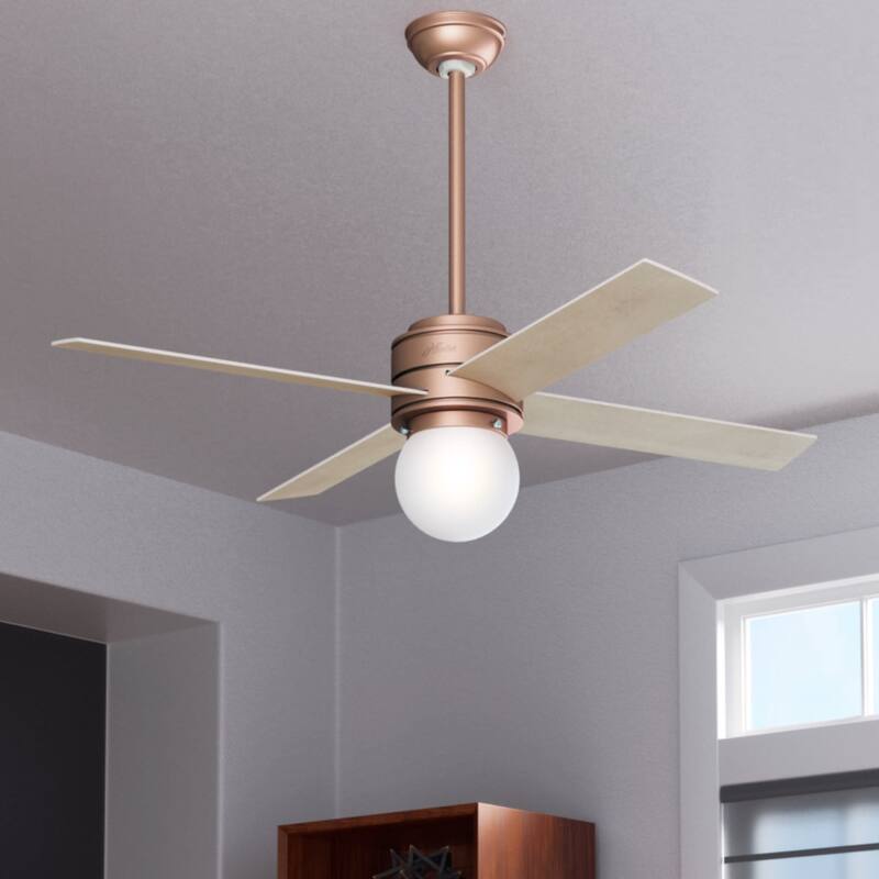 Hunter 52" Hepburn Ceiling Fan with LED Light Kit and Wall Control - Vintage, Mid-Century Modern, Transitional