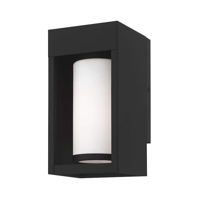 Livex Lighting Bleecker Single Light 9" Tall Outdoor Wall Sconce - Black