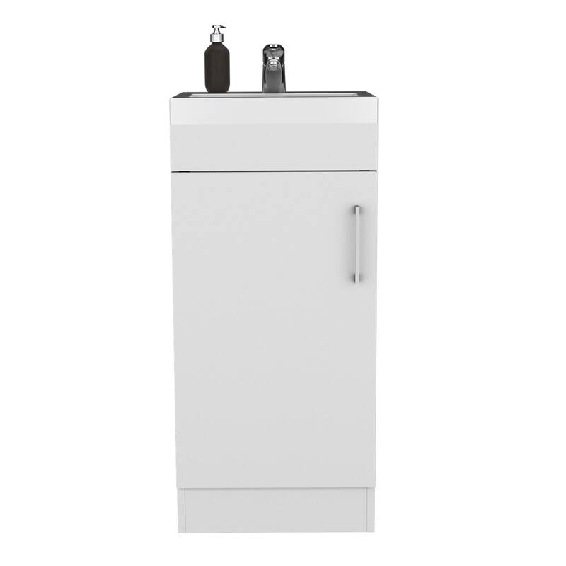 Space-Saving Bathroom Cabinet with Roomy Storage Compartment and Interior Shelf - 13in L