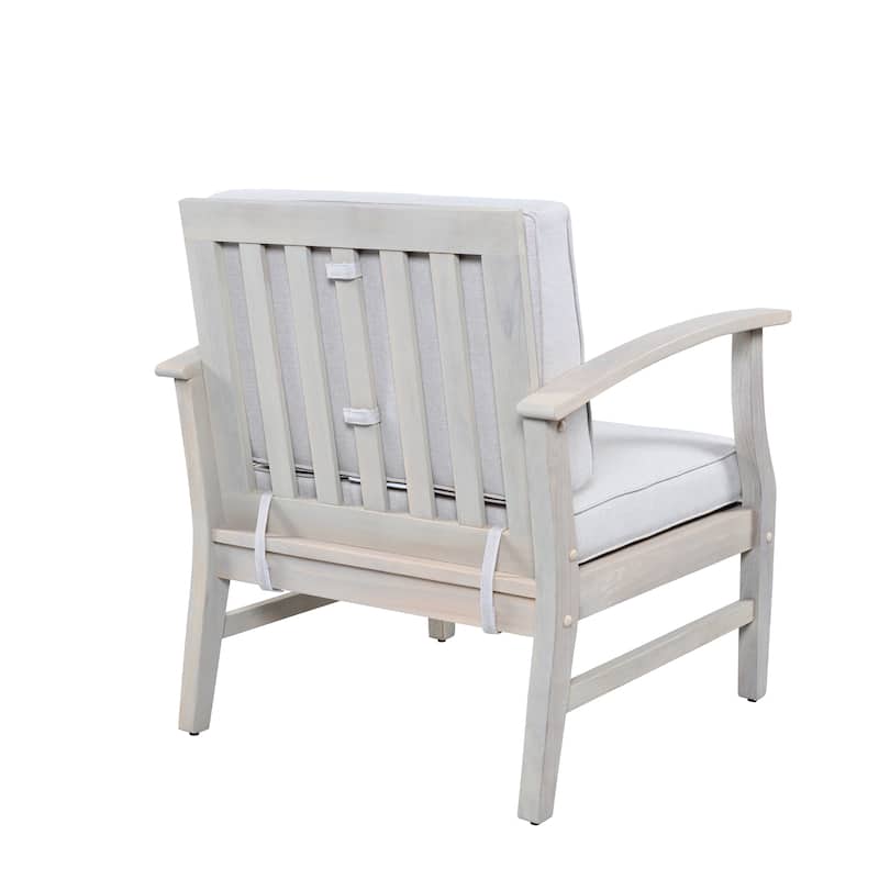 Perla Outdoor Acacia Wood Club Chair (Set of 2) by Christopher Knight Home