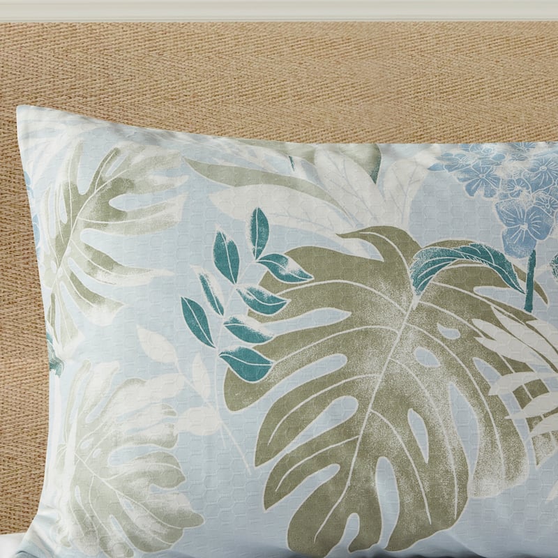 Harbor House Kiawah Island 6 Piece Oversized Cotton Comforter Set with Throw Pillow