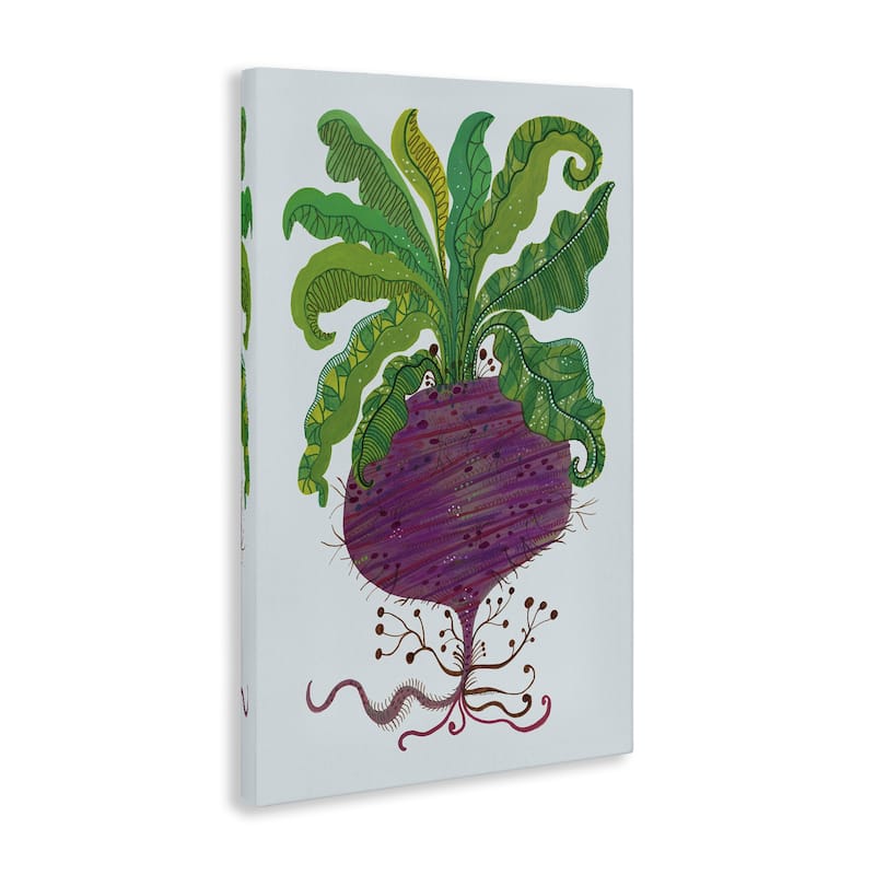 Stupell Stylized Beetroot Vegetable Canvas Wall Art Design By Kay Widdowson