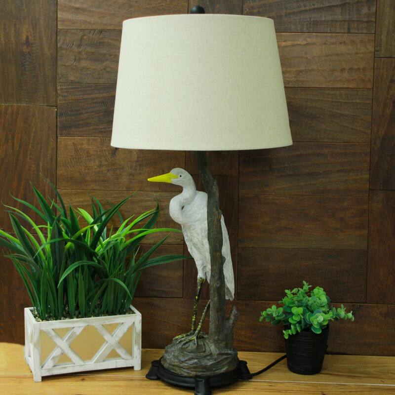 Set Of 2 Heron Table Lamps - 30.5" High - Coastal Bedroom Decor - 30.5 X 14.5 X 14.5 inches