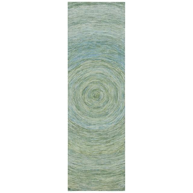 SAFAVIEH Handmade Ikat Jaycie Wool Rug - 2'3" x 8' Runner - Sage/Green