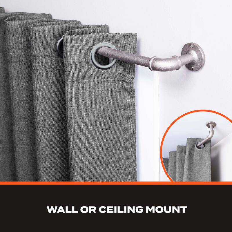Sun Zero Bronn Industrial 3/4" Room Darkening Curtain Rod