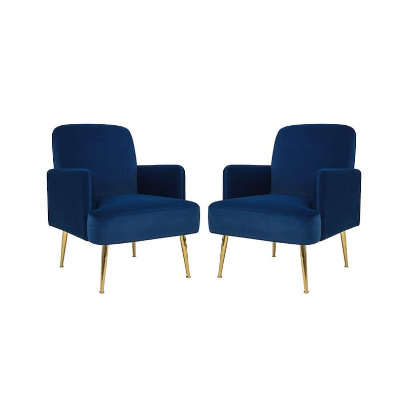 Ferrera Comfy Accent Armchair with Recessed Arms Set of 2