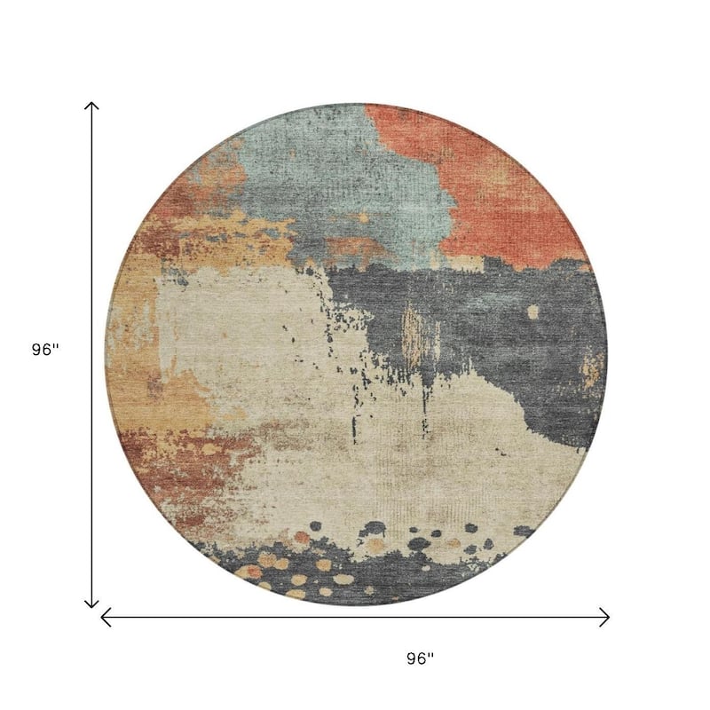 HomeRoots Abstract Transitional Rectangle Outdoor Rug