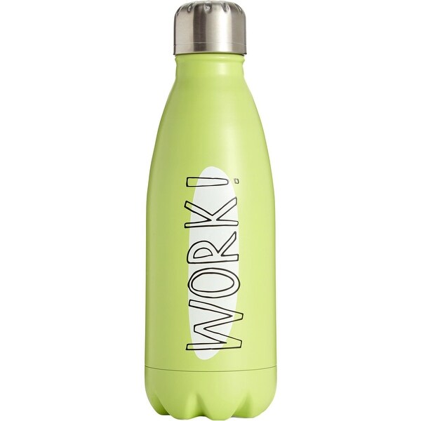 Work Womens Water Bottle Stainless Steel Sports - Silver - 12 oz