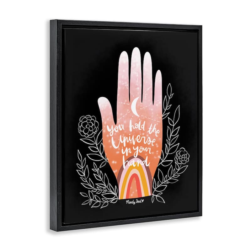 Stupell Universe In Your Hand Framed Floater Canvas Wall Art Design By Mandy Ford Art + Illustration