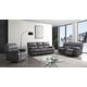 preview thumbnail 5 of 14, Betsy Furniture 3 Piece Microfiber Reclining Living Room Set, Sofa, Loveseat and Chair Grey