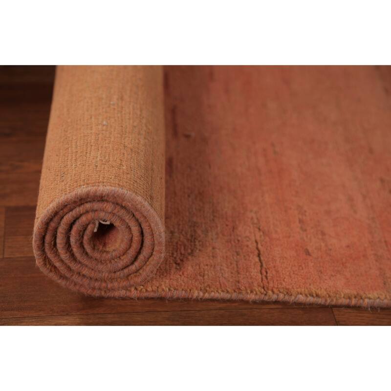 Orange Gabbeh Oriental Runner Rug Handmade Hallway Wool Carpet - 1'11" x 5'11"