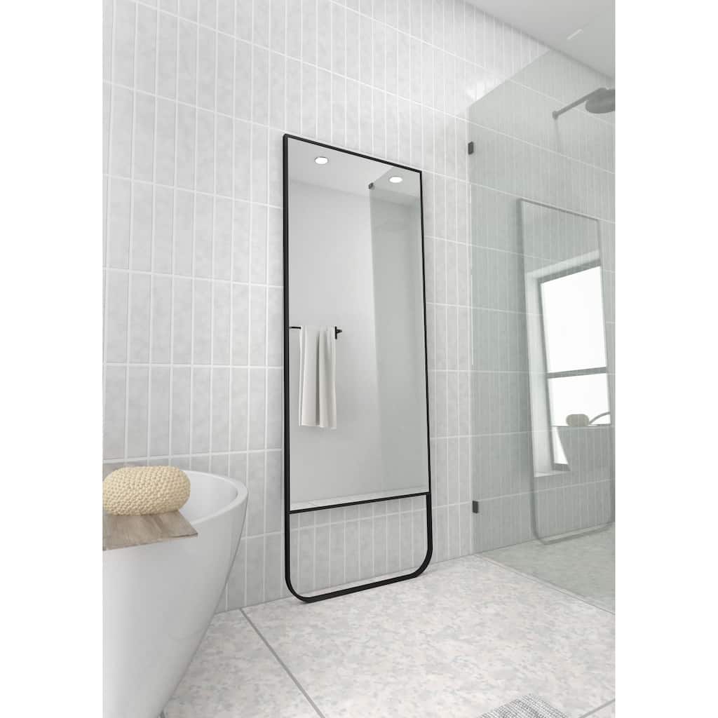 Glass Warehouse Leaner Dressing Stainless Steel Framed Mirror
