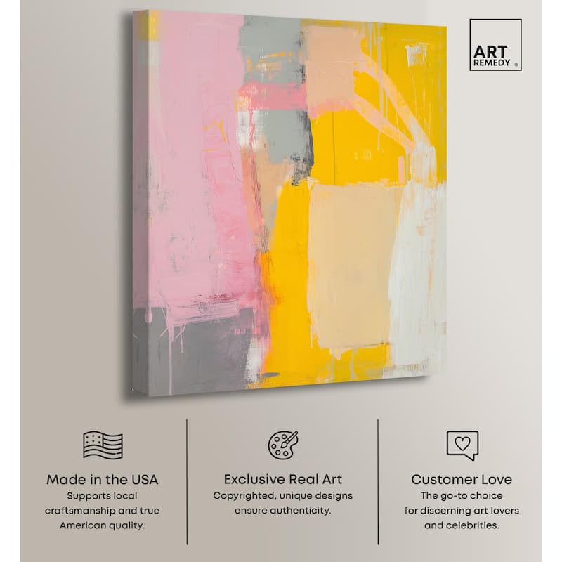 Tangerine Blush I Canvas by Art Remedy, Gallery Wrapped