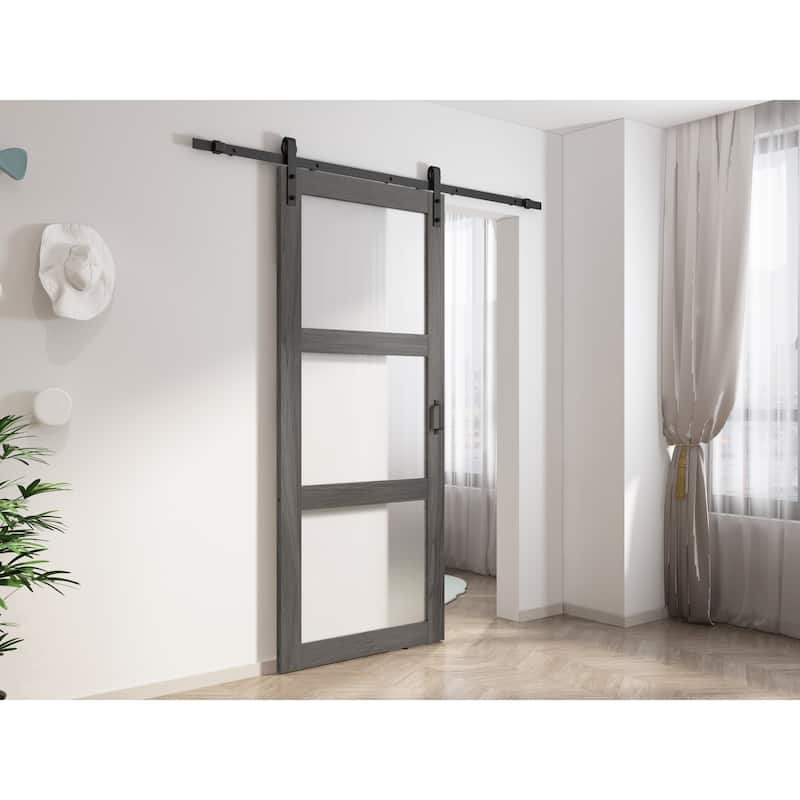 ANZZI 3 Vision Glass Durable Construction Sliding Door with Hardware Kit
