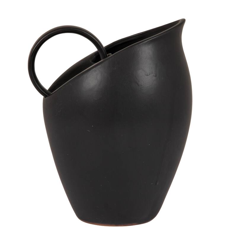 Textured Stoneware Pitcher in Reactive Glaze