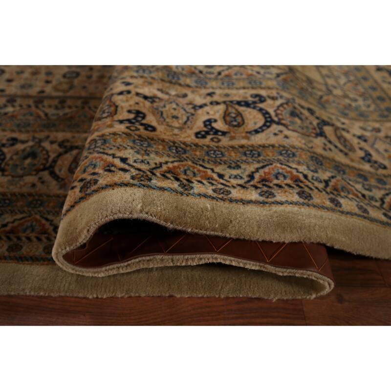 Vegetable Dye Kashan Large Vintage Persian Rug Handmade Wool Carpet - 9'10" x 13'8"