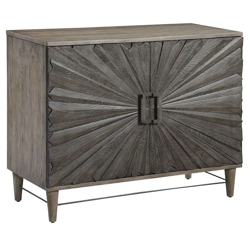 Uttermost Shield Grey Oak 2-door Cabinet