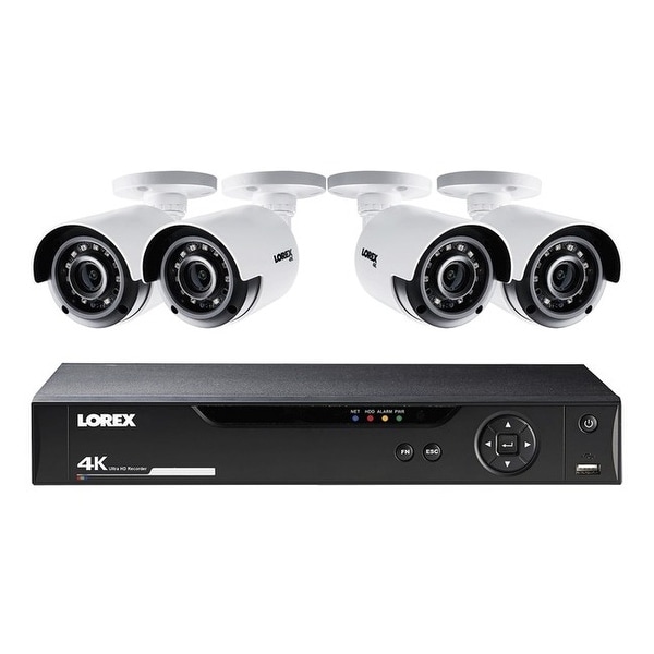 Lorex lhv51081t4kb 8-channel 4k hd 1tb dvr with four 4k bullet security cameras