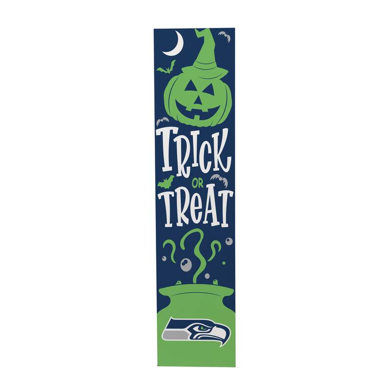47" Double Sided Seasonal Porch Leaner, Seattle Seahawks - 47" x 11.25"