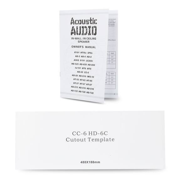 Shop Acoustic Audio Cc6 In Wall 6 5 Center Channel Speaker