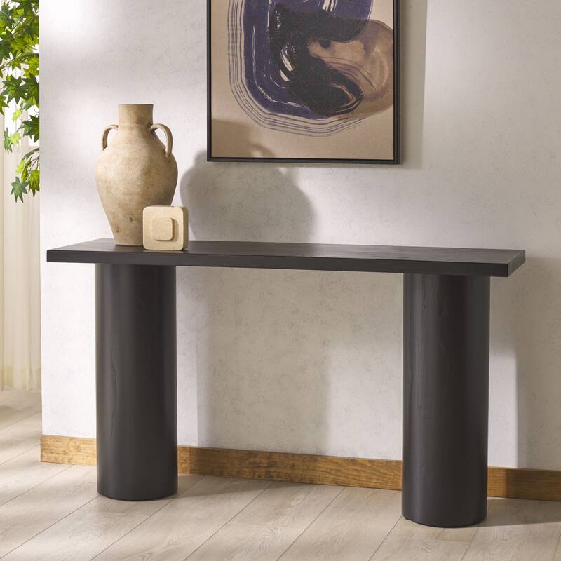 SAFAVIEH Couture Dimitriya Elm Wood Console Table - 54 In. W x 16 In. D x 30 In. H - 54"W x 16"D x 30"H