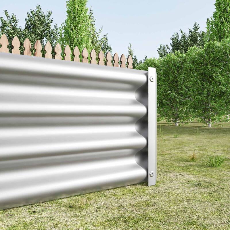 Large Galvanized Metal Raised Garden Bed Open Bottom Rust-Resistant