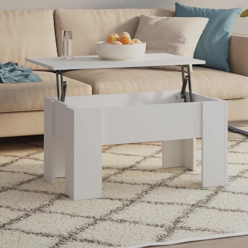 vidaXL Coffee Table Lift Top End Table Accent Side Sofa Table Engineered Wood - 31.1" x 19.3" x 16.1"