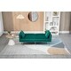 preview thumbnail 83 of 115, Velvet Loveseat Sofa Bed with 2 Pillows, Mid Century 2-Seat Couches Convertible Sofa Bed for Living Room, Bedroom,Office