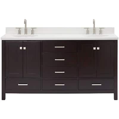 Ariel A067DWQOVO Cambridge 67" Free Standing Double Oval Basin Vanity
