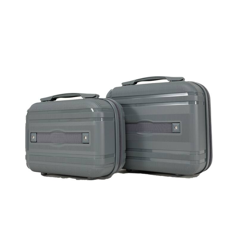 6-piece luggage set, expandable hard shell luggage set with rotating wheels