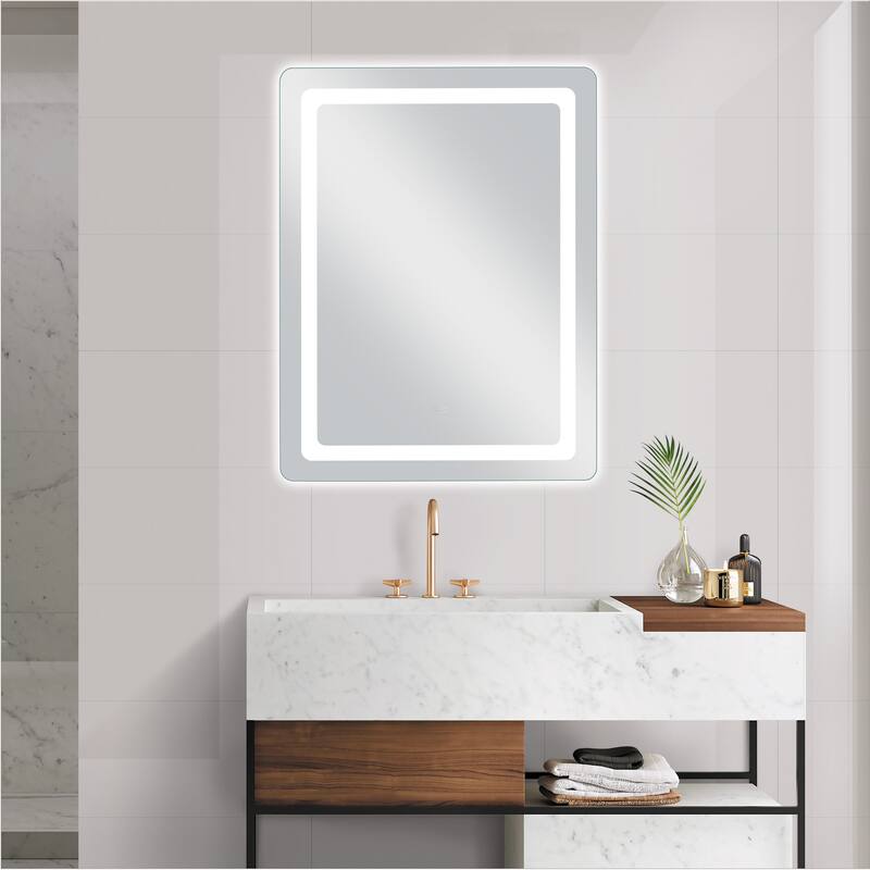 MacLuu Touch Control Rectangle Wall Mounted LED Mirror