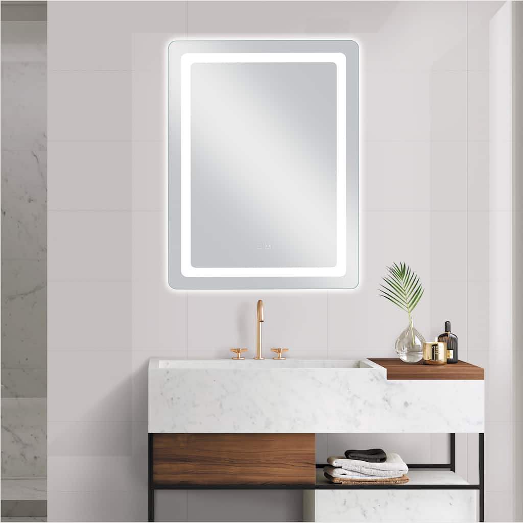 MacLuu Touch Control Rectangle Wall Mounted LED Mirror