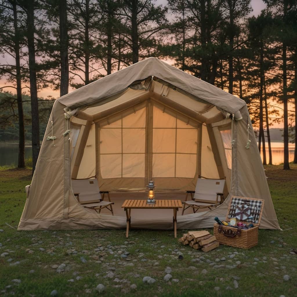 8 m² Inflatable Tents for Camping, Blow Up Tent with Hand Pump,Easy Setup InflatableTent 4Season Tent, Waterproof Oxford