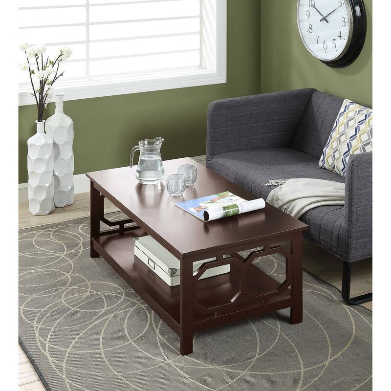Convenience Concepts Omega Coffee Table with Shelf - Espresso