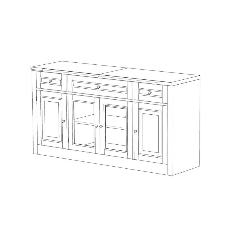 104.3"x82.3" Complete Entertainment Wall Unit White TV Stand Display