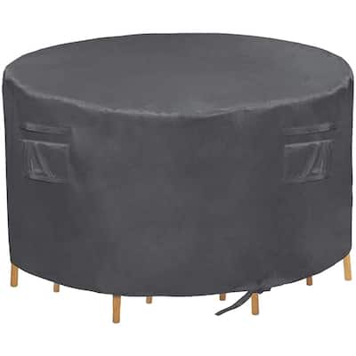 Patio Round Table Cover, Heavy Duty Waterproof Patio Furniture Cover