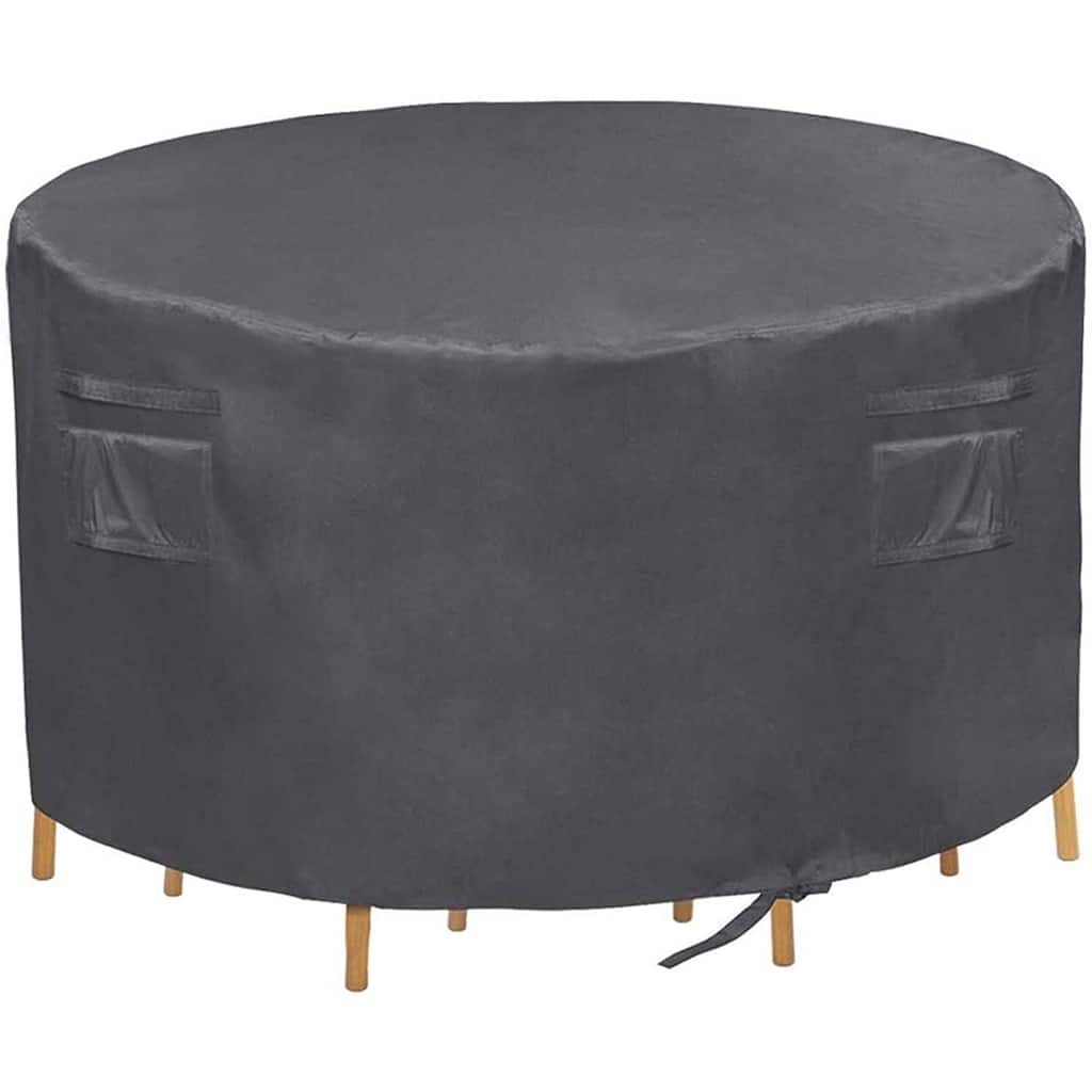 Patio Round Table Cover, Heavy Duty Waterproof Patio Furniture Cover