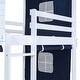 preview thumbnail 17 of 16, Twin Size Bunk Wood House Bed with Tent