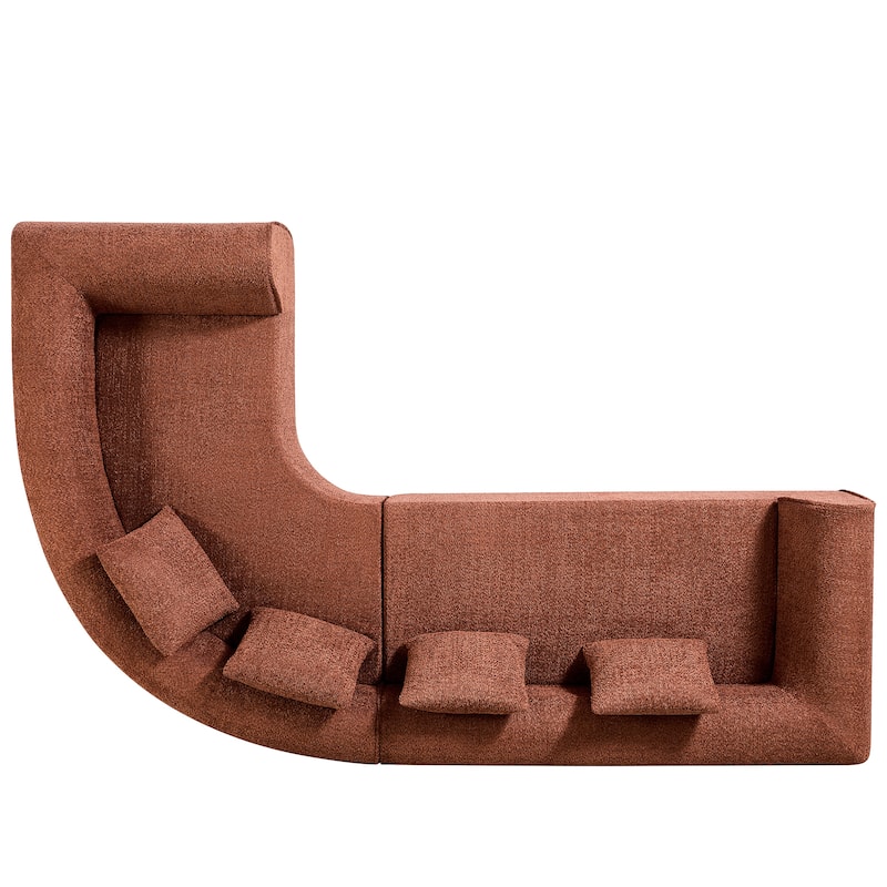 Christopher Knight Home - Curved Modular 110" Upholstered Sectional Sofa