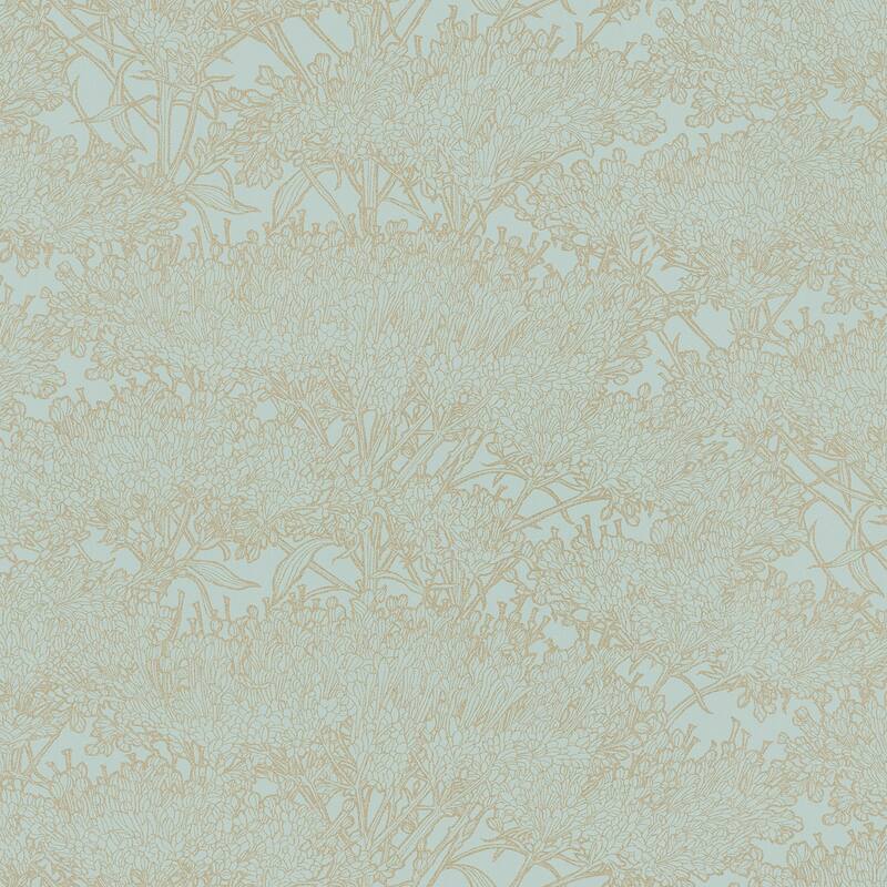 Galerie Wallcoverings Absolutely Chic Cherry Blossom Motif Vinyl on Non-woven Wallpaper Roll - 33 feet x 21 inches - Green