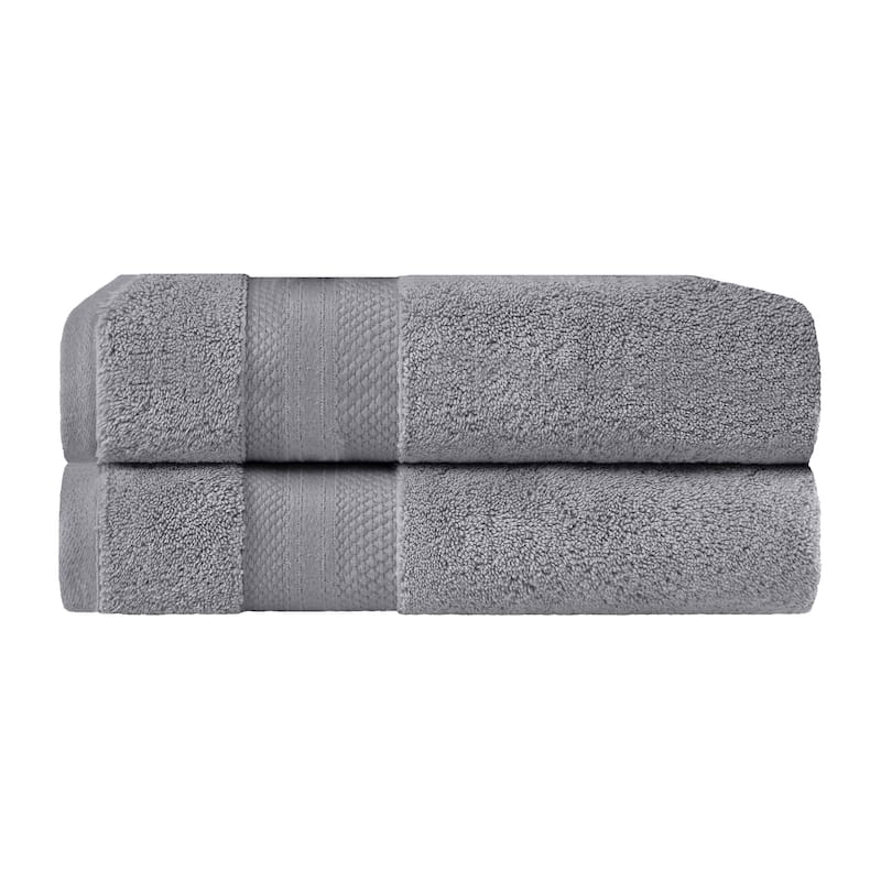 Superior Turkish Cotton Solid Heavyweight Bath Towel Set of 2