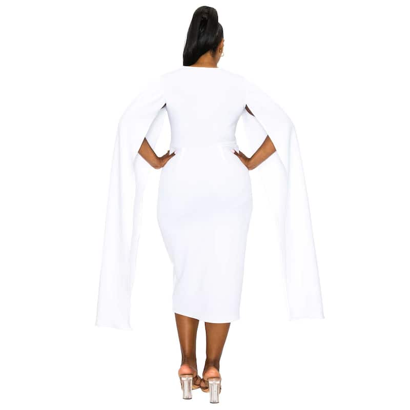L I V D Women's Plus Size Naomi Cape Dress