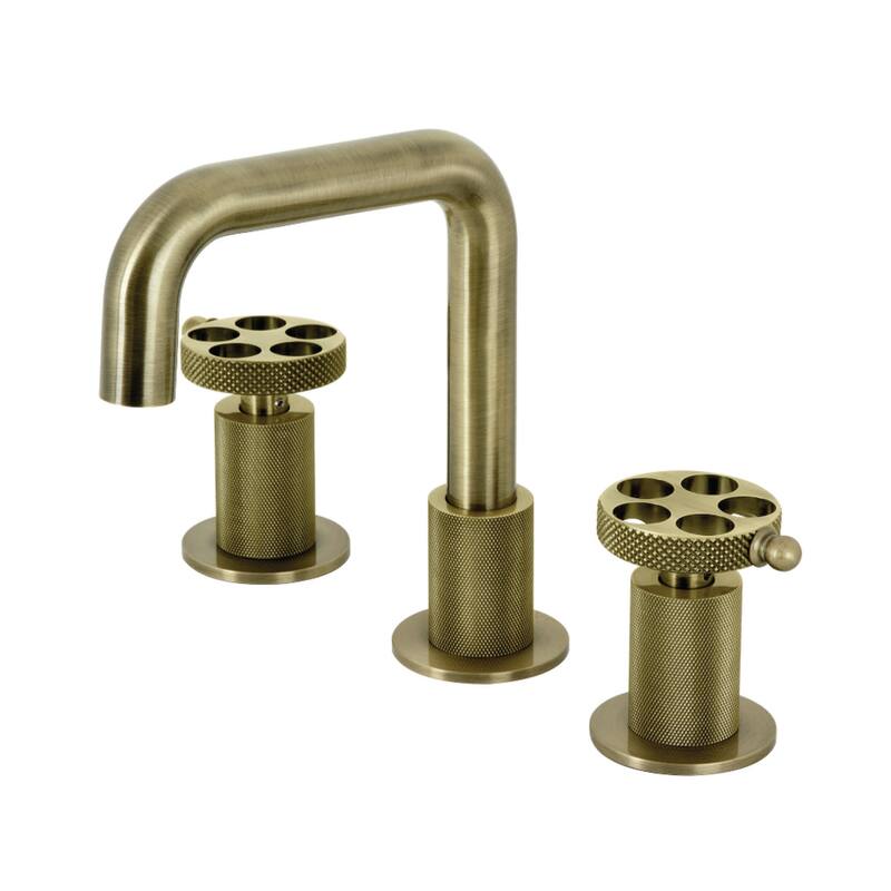 Kingston Brass KS141.RKX Webb 1.2 GPM Widespread Bathroom Faucet with - Antique Brass