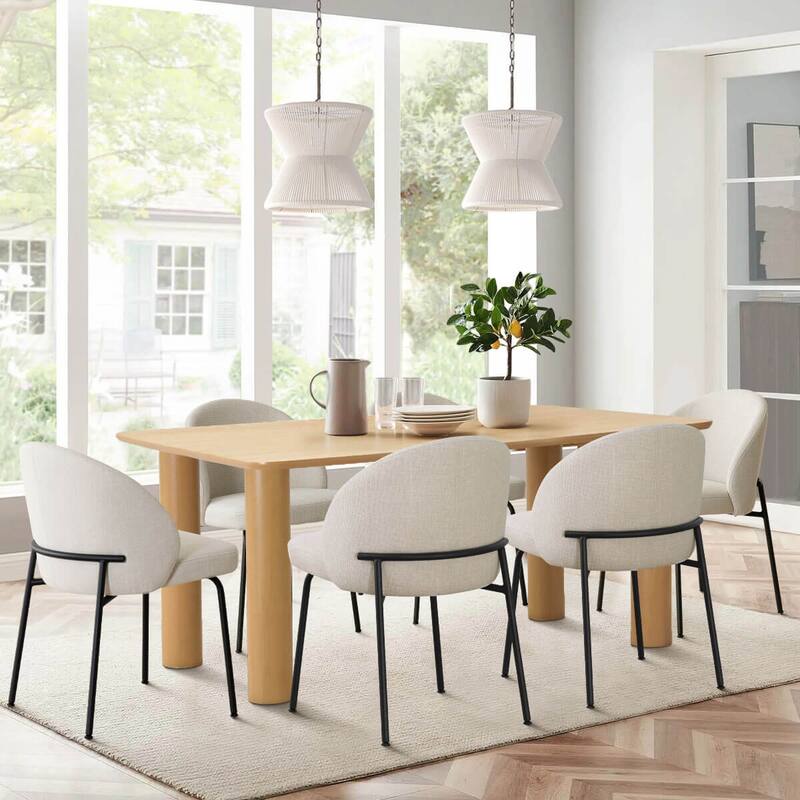 Upholstered Dining Chairs(Set of 6) - Beige