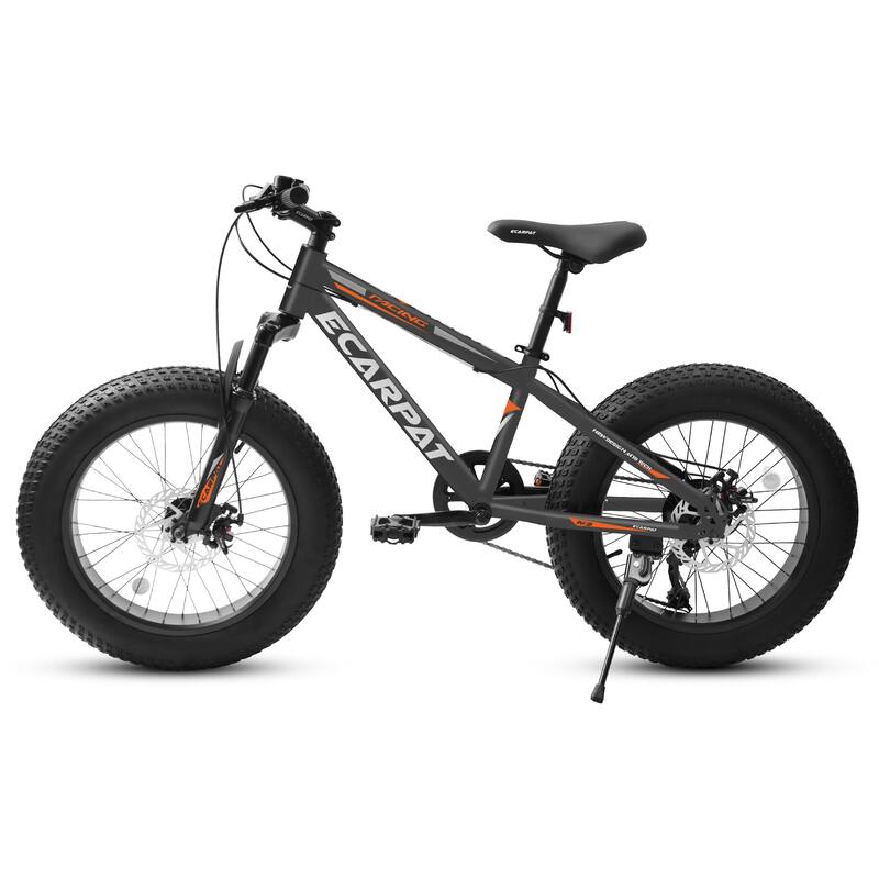 Adult/Youth Fat Tire Bike - Shimano Gears, Dual Disc Brakes, Front Suspension, Steel Frame, Commuter/Trail Use - 20