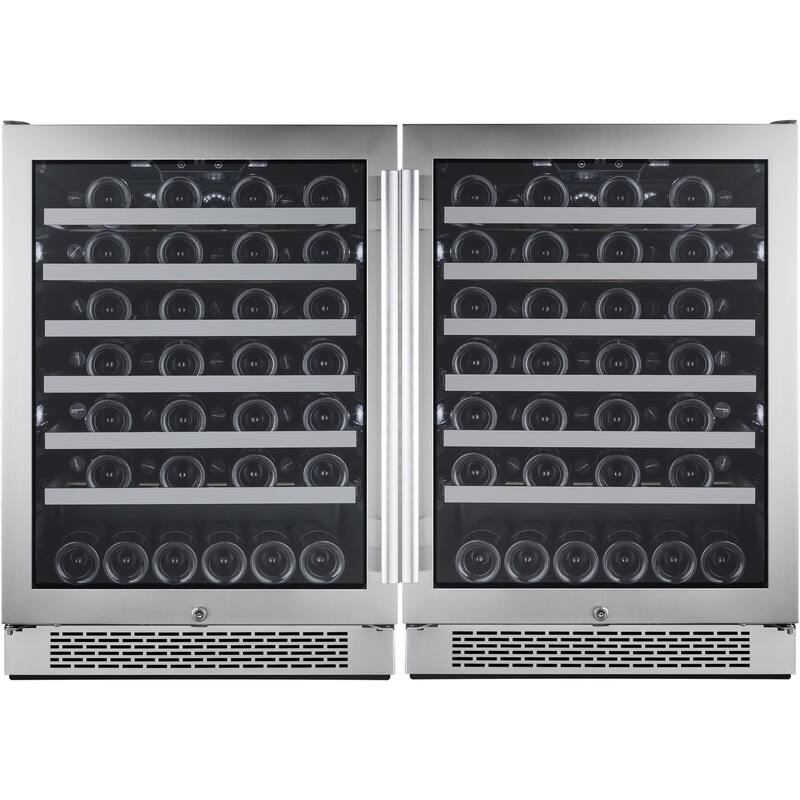 Avallon AWC242SZDUAL 48" Wide 106 Bottle Capacity Wine Cooler with - Stainless Steel