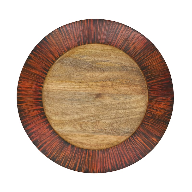 Farmhouse Style Woodland Charger Plate (Set of 4) - 4 Piece