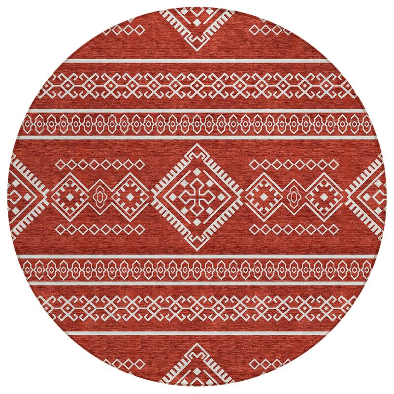 Machine Washable Indoor/ Outdoor Chantille Moroccan Boho Rug