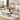 Roomfitters 6-Piece Dining Table Set, Oval Wood Kitchen Table, X-Base Pedestal, 4 Upholstered Chairs & Bench